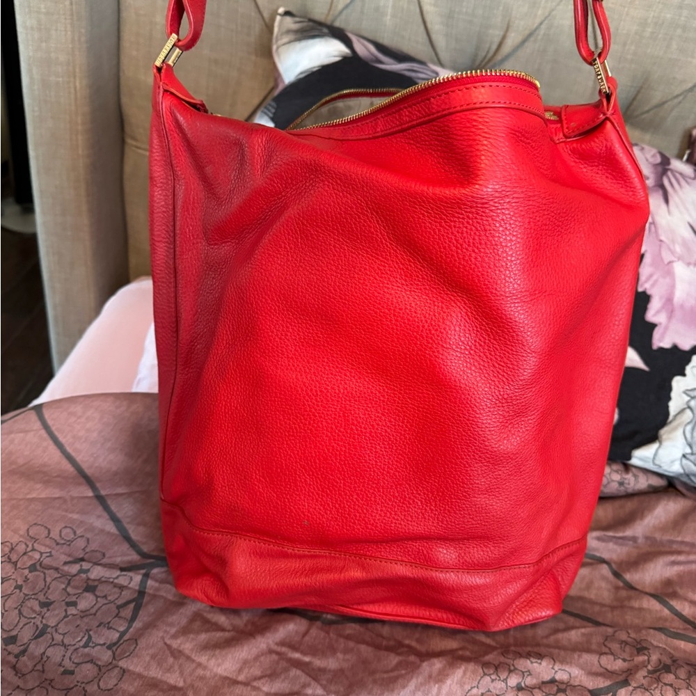 Tory Burch Red Leather Hobo Bag - Picture 6 of 15